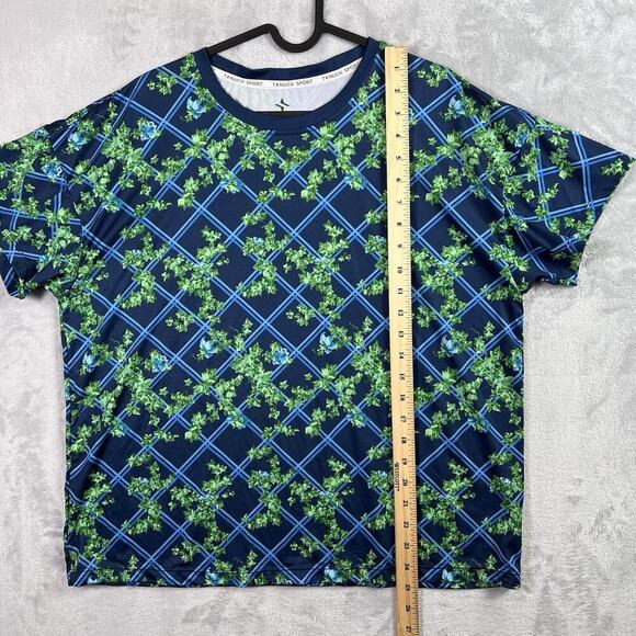 Tuckernuck Sport Athletic Top Women's Large Ivy Blue Green Short Sleeve Stretch - Picture 7 of 14